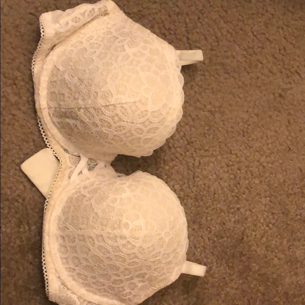 White lacy Victoria’s Secret Demi bra